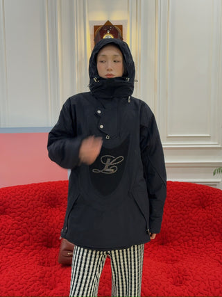LUAR - EMBROIDERED TECH PULLOVER / BLACK