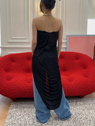 BLUMARINE DRESS BUSTIER SABLE