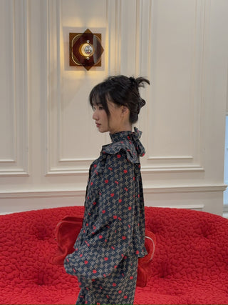 ROKH SCARF FRILL DRESS