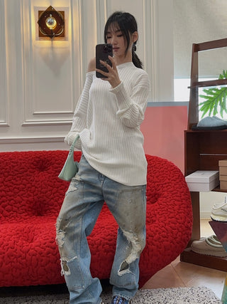 MM6 Maison Margiela FLUTED TEXTURE KNITWEAR
