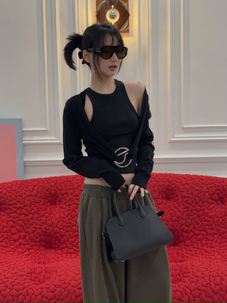 Coperni - Knitted C-logo Top in Black