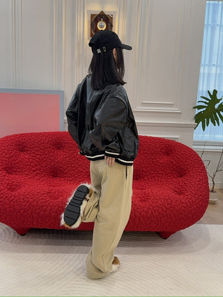 SIMONETTA RAVIZZA LULU Z LEATHER BOMBER