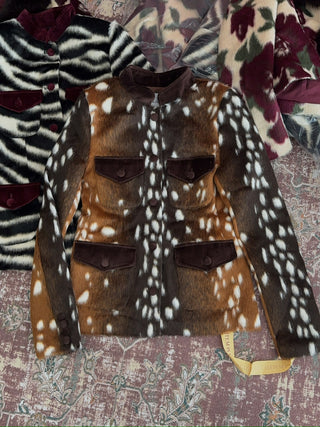 CARELLI - Jackie Deer Jacket in Brown Fawn Print