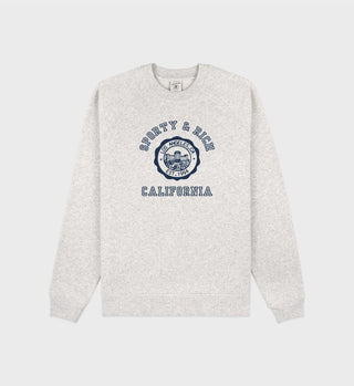 Sporty & Rich - California Emblem Soft Crewneck in Gray