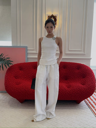 CHRISTOPHER ESBER - Multi Panelled Cotton Pant in White