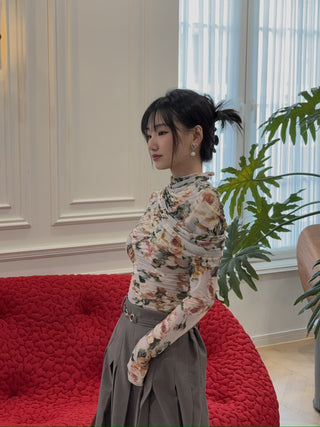 MAGDA BUTRYM - BLOUSE / CREAM FLORAL PRINT