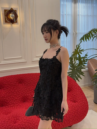 BLUMARINE - SHORT MACRAME LACE DRESS