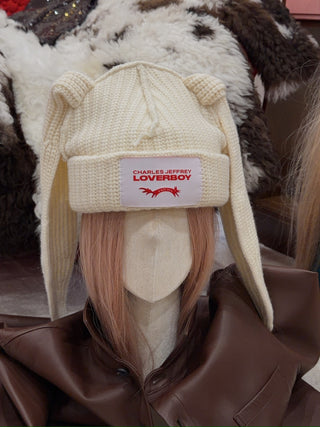 LOVERBOY - CHUNKY RABBIT BEANIE in ECRU
