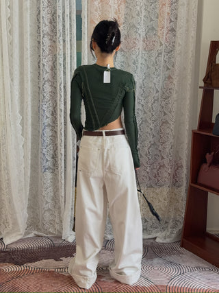 SAMI MIRO VINTAGE ASYMMETRIC LONG SLEEVE TEE