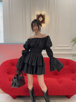 BLUMARINE - TECHNICAL TAFF DRESS