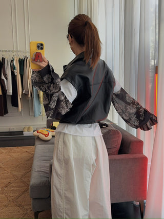 OPEN YY FAUX LEATHER BIKER VEST