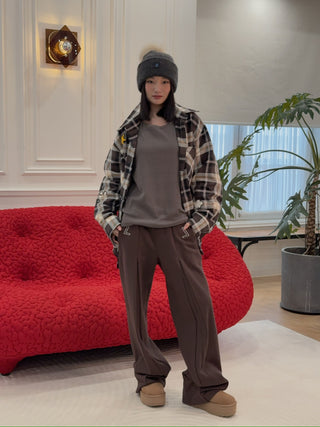 LUAR - LOGO WINDOW SWEATS / BROWN