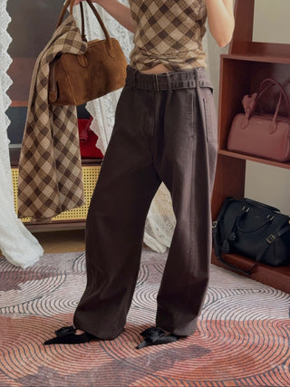 MAGDA BUTRYM - Denim Pants in Brown