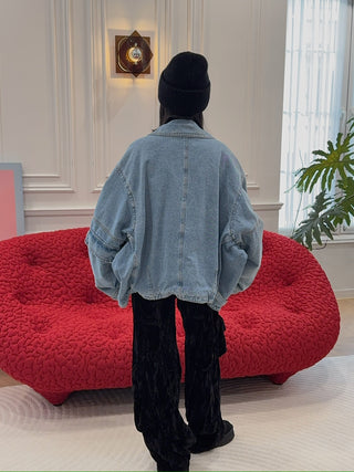 HED MAYNER - BELTED DENIM JACKET