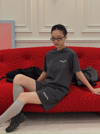 SPORTY & RICH - Stallion T-Shirt in Faded Black