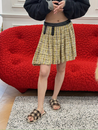 Natasha Zinko tweed pleated skirt