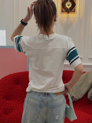 SPORTY & RICH - Wellness 94 Rugby Tee in White