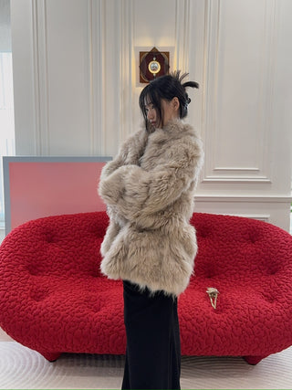 SIMONETTA RAVIZZA VINCENT - CASHMERE GOAT FUR COAT