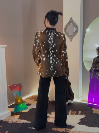 CARELLI - Jackie Deer Jacket in Brown Fawn Print