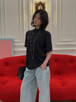 AYA MUSE - Boxy T-shirt in Black