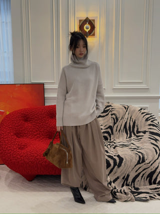SIMONETTA RAVIZZA MALAGA - KNITTED TURTLENECK CASHMERE SWEATER