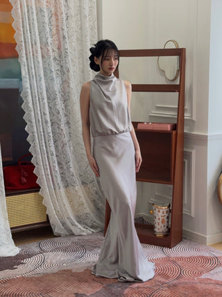THE ANDAMANE TABITA SLEVELESS DETAILED MAXI DRESS