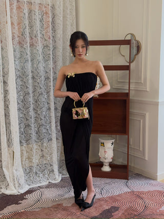 BLUMARINE DRESS BUSTIER SABLE