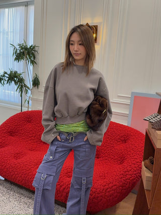 MM6 Maison Margiela CROPPED CREWNECK SWEATSHIRT