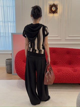 VAILLANT - KNIT TOP STRIPED W/ CONTRAST NECKLINE & CUFF / STRIPES