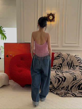 BLUMARINE GEORG EMBROID TOP