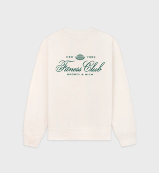 SPORTY & RICH - Fitness World Crewneck in Cream