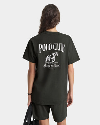 SPORTY & RICH - Stallion T-Shirt in Faded Black