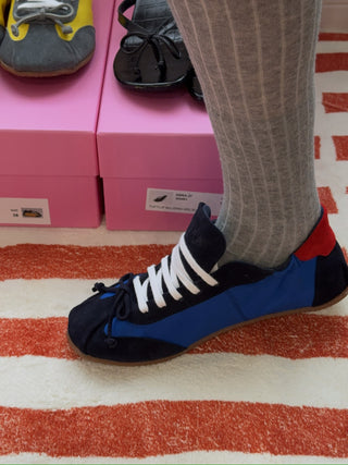 ABRA - Ballerina Sneaker in Blue/Red