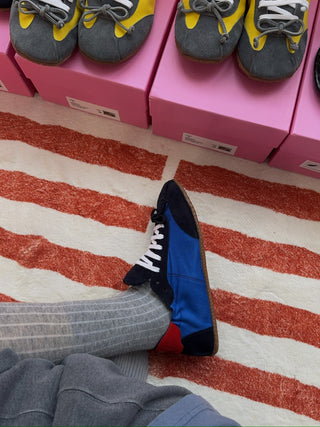 ABRA - Ballerina Sneaker in Blue/Red