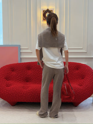 SPORTY & RICH - SRC Cashmere Trousers in Tapioca
