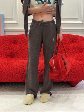 Sporty & Rich - SRC Cashmere Trousers in Toffee