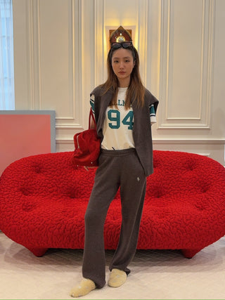Sporty & Rich - SRC Cashmere Trousers in Toffee