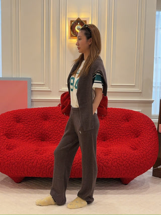 Sporty & Rich - SRC Cashmere Trousers in Toffee