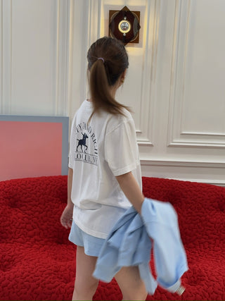 SPORTY & RICH - Polo Club T-Shirt in White