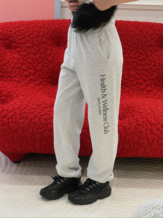 SPORTY & RICH - H&W Crest Sweatpant in Gray