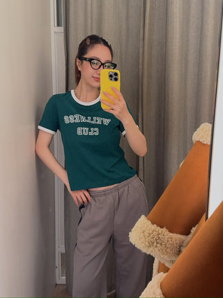 SPORTY & RICH - Wellness Club Ringer Tee