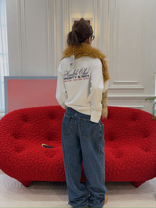 SPORTY & RICH - Made In USA Crewneck in White