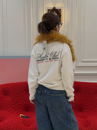 SPORTY & RICH - Made In USA Crewneck in White