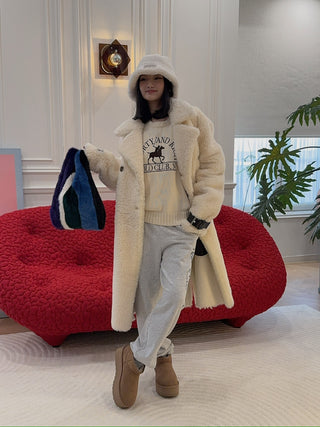 SPORTY & RICH - Polo Club Knitted Sweater in Cream