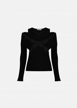 VAILLANT STUDIO KNIT SHAWL COLLAR LONG SLEEVE SWEATER