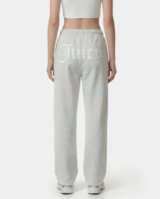 SPORTY & RICH - Juicy Emblem Wide Sweatpant in Heather Gray