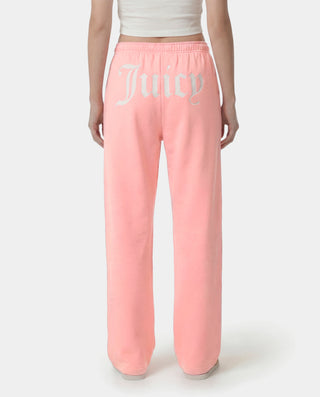 SPORTY & RICH - Juicy Emblem Wide Sweatpant in Rose