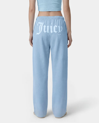 SPORTY & RICH - Juicy Emblem Wide Sweatpant in Sky Blue