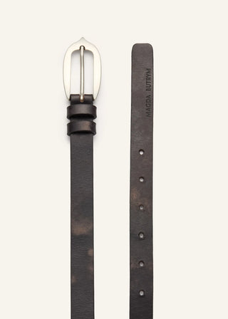 MAGDA BUTRYM - Archer buckle leather belt in vintage brown