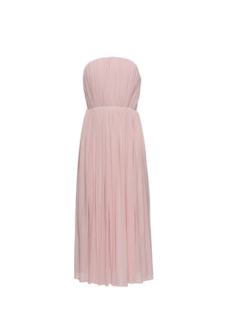 MAGDA BUTRYM - Strapless Pleated Corset Dress in Pink